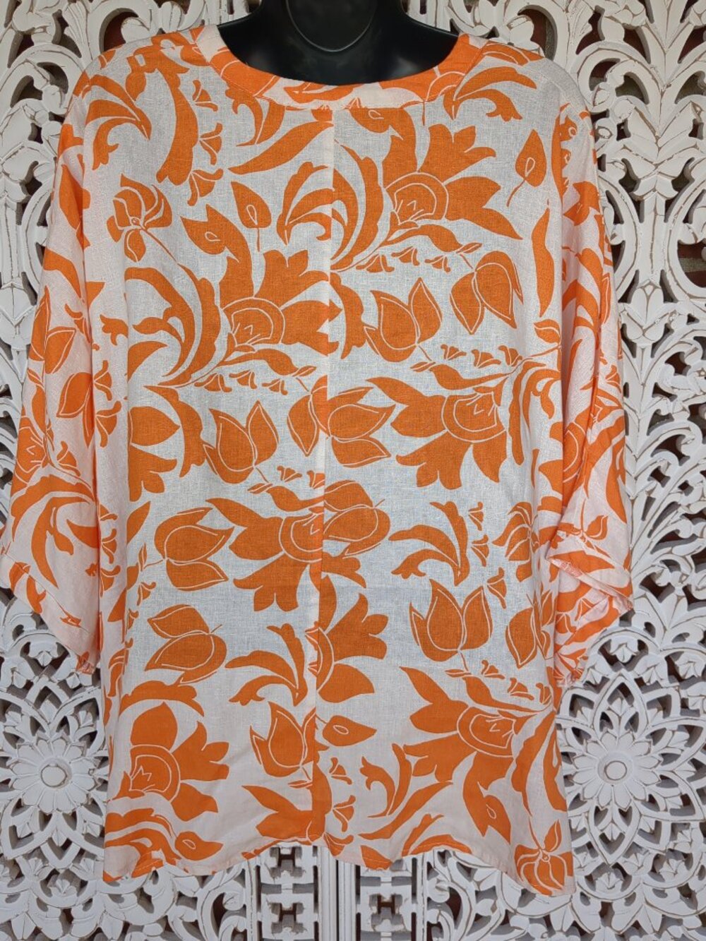 Oversized (See Pictures) Boho Tunic Linen Blend - Picture 10 of 15